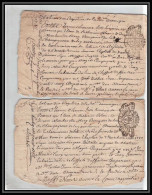 40259/ Généralité De Riom Auvergne Devaux N°318 Indice 5 1732 Lot De 2 Lettre Timbre Fiscal 18ème Siècle - Lettres & Documents