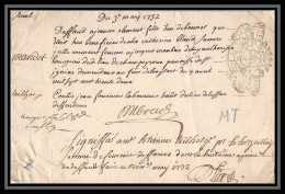 40255/ Généralité De Riom Auvergne Devaux N°318 Indice 5 1732 Lettre Timbre Fiscal 18ème Siècle - Lettres & Documents