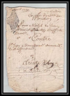 40155/ Généralité De Riom Auvergne Devaux N°288 Indice 5 1720 Lettre + Contremarque Lettre Timbre Fiscal 18ème Siècle - Briefe U. Dokumente