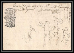 40065/ Généralité De Riom Auvergne Devaux N°258 Indice 8 22 Mars 1711 Lettre Timbre Fiscal 18ème Siècle - Lettres & Documents