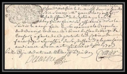 40037/ Généralité De Riom Auvergne Devaux N°239 Indice 7 1703 Lettre Timbre Fiscal 18ème Siècle - Lettres & Documents