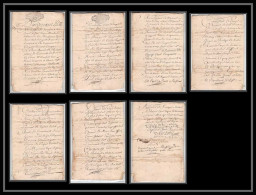 40053/ Généralité De Riom Auvergne Devaux N°251 Indice 7 1706 - 1708 Complet 8 Pages Lettre Timbre Fiscal 18ème Siècle - Covers & Documents