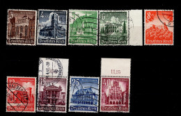 Deutsches Reich 751 - 759 Winterhilfswerk Bauten Gestempelt Used (2) - Used Stamps