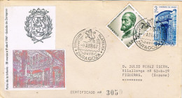 55365. Carta ZARAGOZA 1967. Exposicion Filatelica, Patio De La Infanta - Covers & Documents