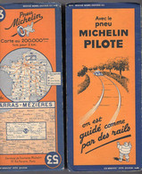 Carte Géographique MICHELIN - N° 053 - ARRAS-MEZIERES - 1939 - Roadmaps