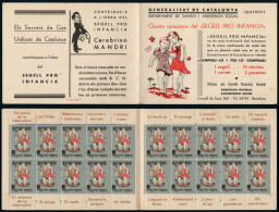 España - Guerra Civil - Viñetas Políticas - Edi ** 3066/3088 En Carnet Con Interpanel Y Bandeletas - Vignettes De La Guerre Civile