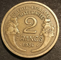 FRANCE - 2 FRANCS 1934 - Morlon - Gad 535 - KM 886 - 2 Francs