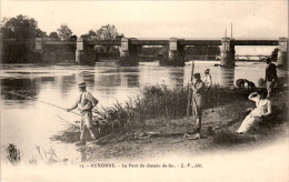 Auxonne Le Pont Du Chemin De Fer Pêche Pêcheur Fishing Côte-D'Or N°13 Dos Non Divisé TB.Etat - Auxonne