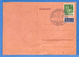 Allemagne Bizone - 1949 - Carte Postale De Frankfurt - G34223 - Autres & Non Classés
