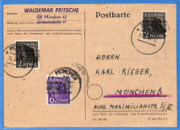 Allemagne Bizone - 1948 - Carte Postale De Munchen - G34220 - Autres & Non Classés