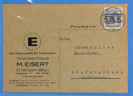 Allemagne Bizone - 1948 - Carte Postale De Erlangen - G34209 - Autres & Non Classés