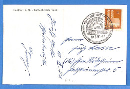Allemagne Bizone - 1951 - Carte Postale De Frankfurt - G34189 - Autres & Non Classés
