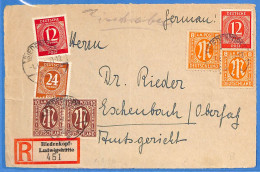 Allemagne Bizone - 1946 - Seulement Le Recto D'une Lettre Einschreiben De Biedenkopf - G34169 - Other & Unclassified