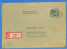 Allemagne Bizone - 1945 - Lettre Einschreiben De Goslar - G34179 - Autres & Non Classés