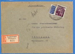 Allemagne Bizone - 1951 - Lettre Einschreiben De Lamgenargen - G34165 - Other & Unclassified