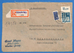 Allemagne Bizone - 1949 - Lettre Einschreiben De Braunschweig - G34159 - Other & Unclassified