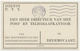 Dienst PTT Den Haag - Dedemsvaart 1925 - Briefkaarten - Unclassified