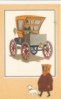 TINTIN  VOIR ET SAVOIR PAR HERGE  COLLECTION CHEQUE TINTIN  SERIE   AUTOMOBILE   VOITURE FERMEE DE GAUTHIER WEHRLE 1897 - Cars