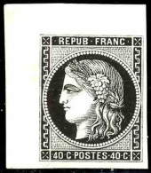 France Essais N°48 40c Essai En Noir  - 1870 Emission De Bordeaux