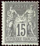 France Classiques N°77 15c Gris Qualité:* Cote:1200 - 1876-1898 Sage (Type II)