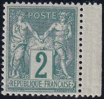 France Classiques N°74 2c Vert TB Centré Bdf (signé Calves) Qualité:** Cote: - 1876-1898 Sage (Type II)