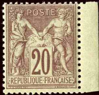 France Classiques N°67 20c Brun-lilas Bdf Qualité:** Cote:850 - 1876-1878 Sage (Type I)