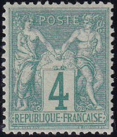 France Classiques N°63 4c Vert Qualité:* Cote:220 - 1876-1878 Sage (Type I)