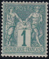 France Classiques N°61 1c Vert Qualité:* Cote:200 - 1876-1878 Sage (Type I)
