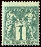 France Classiques N°61 1c Vert Qualité:** Cote:200 - 1876-1878 Sage (Type I)