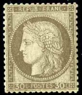 France Classiques N°56 30c Brun (signé Miro) Qualité:* Cote:1100 - 1871-1875 Cérès