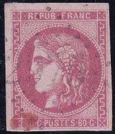France Classiques N°49a 80c Rose Clair TB (signé Calves) Qualité:obl Cote:350 - 1870 Emission De Bordeaux
