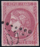 France Classiques N°49a 80c Rose Clair TB Qualité:obl Cote:350 - 1870 Emission De Bordeaux