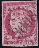 France Classiques N°49 80c Rose TB (signé Calves) Qualité:obl Cote:350 - 1870 Emission De Bordeaux