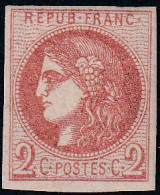 France Classiques N°40B 2c Brun-rouge (signé Brun)  Qualité:* Cote:360 - 1870 Emission De Bordeaux
