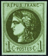 France Classiques N°39Ab 1c Olive Foncé Report 1 Qualité:* Cote:400 - 1870 Emission De Bordeaux