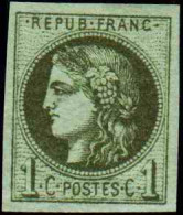 France Classiques N°39Cb 1c Olive Fonçé Report 3  Qualité:* Cote:230 - 1870 Emission De Bordeaux