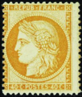 France Classiques N°38 40c Orange (quasiment**) Qualité:* Cote:800 - 1870 Siege Of Paris