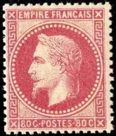 France Classiques N°32a 80c Rose Carminé Qualité:* Cote:2300 - 1863-1870 Napoléon III Lauré