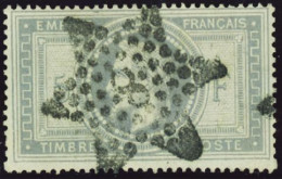 France Classiques N°33 5f Violet-gris TB Qualité:obl Cote:1200 - 1863-1870 Napoléon III Lauré