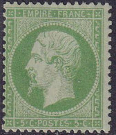France Classiques N°20 5c Vert (signé Calves) Qualité:** Cote:350 - 1862 Napoléon III