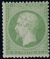 France Classiques N°20 5c Vert Qualité:** Cote:350 - 1862 Napoléon III