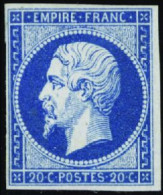 France Classiques N°14A 20c Bleu Type I(signé Brun) Qualité:* Cote:450 - 1853-1860 Napoléon III.