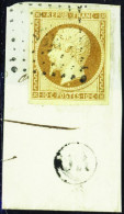 France Classiques N°9 10c Bistre-jaune  Sur Fragment TB (signé Brun) Qualité:obl Cote:850 - 1852 Louis-Napoléon
