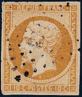 France Classiques N°9 10c Bistre-jaune TB (signé JF Brun) Qualité:obl Cote:850 - 1852 Louis-Napoleon