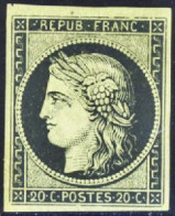 France Classiques N°3a 20c Noir Sur Blanc Qualité:* Cote:700 - 1849-1850 Ceres