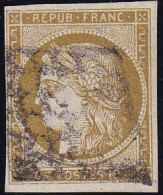 France Classiques N°1b 10 Bistre-verdâtre TB (signé Calves) Qualité:obl Cote:550 - 1849-1850 Ceres