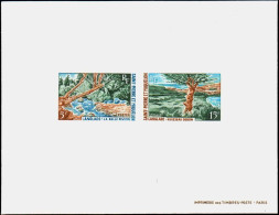 Saint Pierre Et Miquelon épreuves De Luxe N°385/386  Paysages épreuve De Luxe Collective Cote:350 - Imperforates, Proofs & Errors