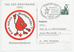 Postal Stationery / Postmark Germany 1991 Blood Donor - Other & Unclassified