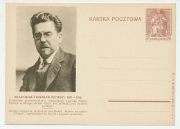 Postal Stationery Poland 1938 Wladyslaw Reymont - Literature - Prix Nobel
