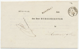 Trein Kleinrondstempel : Utrecht - Kampen 2 1876 - Lettres & Documents